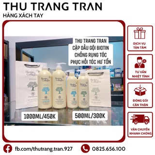Cặp dầu gội & xả tóc biotin collagen