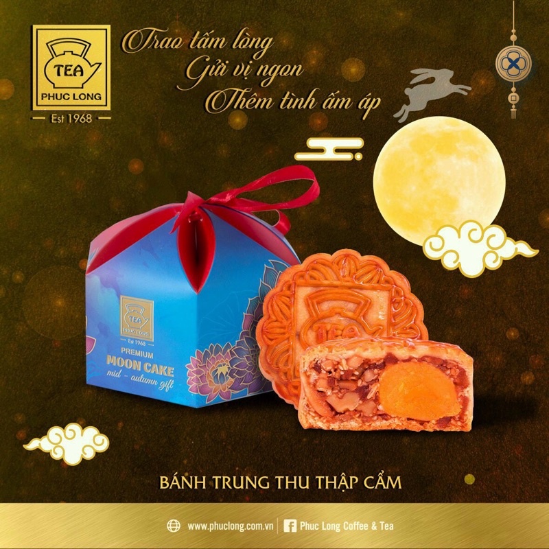 SHIP HỎA TỐC TỐC- BÁNH TRUNG THU PHÚC LONG CÁC LOẠI 150gram 1 trứng