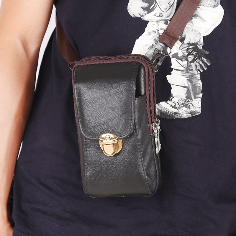 Túi Da PU Đeo Hông Phong Cách Cổ Điển Cho Nam