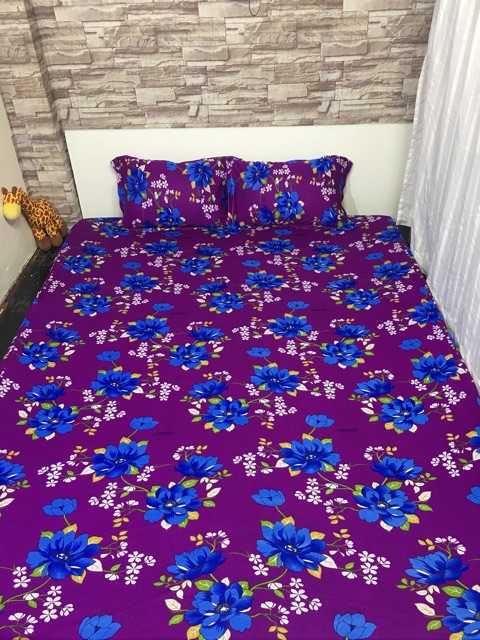 Drap thun Hàn Quốc( bộ: drap, 2 áo nằm, 1 áo ôm)