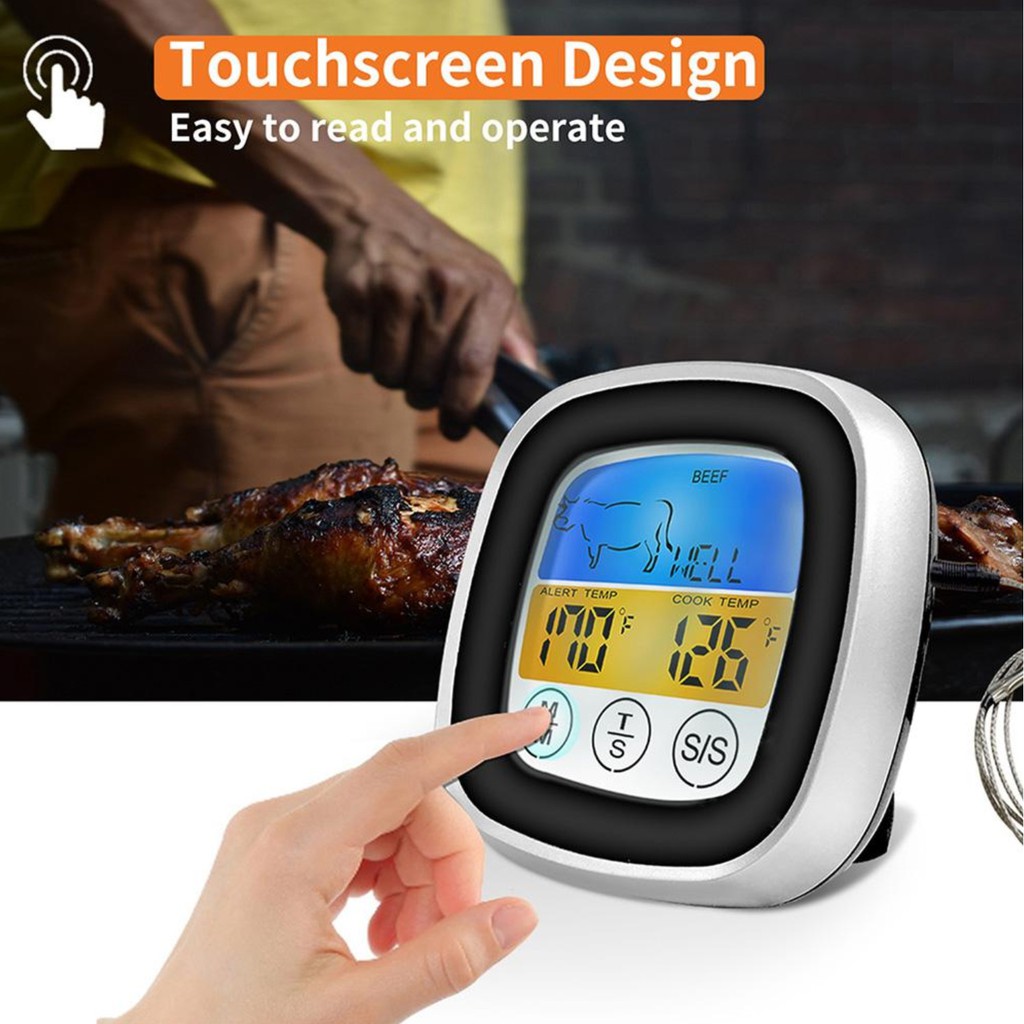 Máy Nhiệt Kế Báo Nhiệt Độ Thực Phẩm FOOD THERMOMETER Alert - Home and Garden