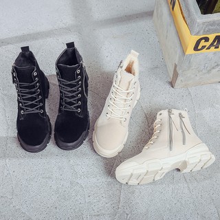 Giày boot cổ lửng,giày boot da lộn không độn đế B135
