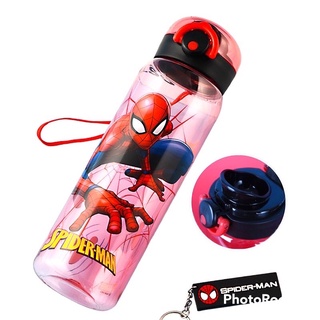 Bình nước siêu nhân nhện 600ml ko ống hút disney