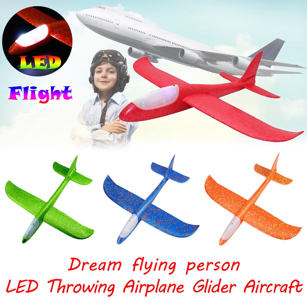 Máy Bay Xốp Đồ Chơi Có Đèn LED