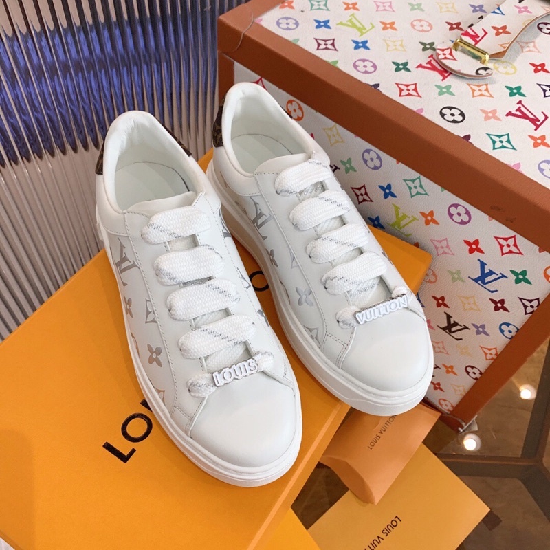 Giày thể thao logo LV Louis Vuitton cao cấp giày sneaker màu trắng cho nữ phối đồ thời trang