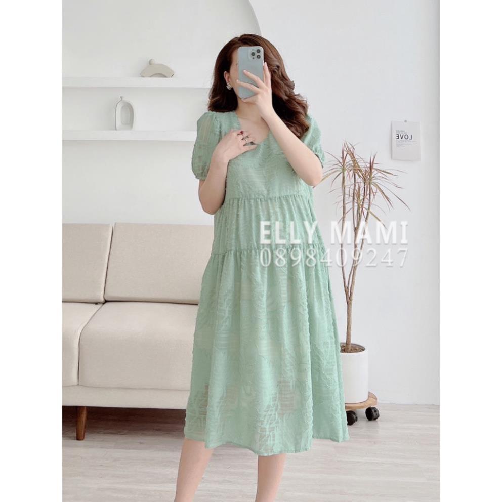 ( 40kg - 95kg ) Đầm Bầu , Suông Sau Sinh Voan Lá Mặc Thoải Mái Suốt Thai Kì &amp; Sau Sinh Thiết Kế Cao Cấp