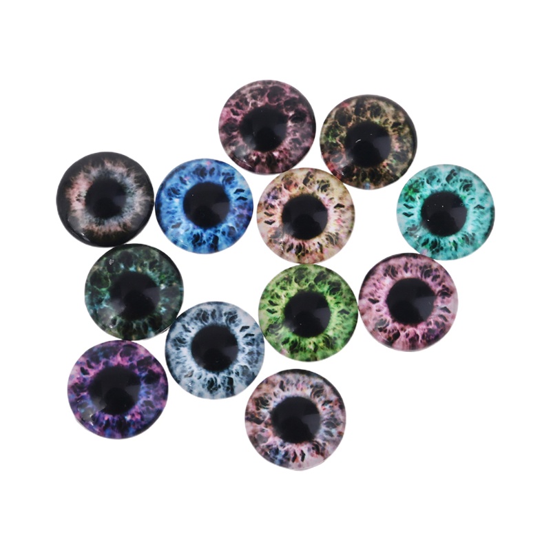 Bộ 20 Mắt Kính Hình Mắt Khủng Long Thủ Công DIY 8/12/18mm
