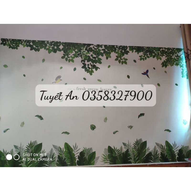 Decal Dán Tường TÁN HOA LÁ