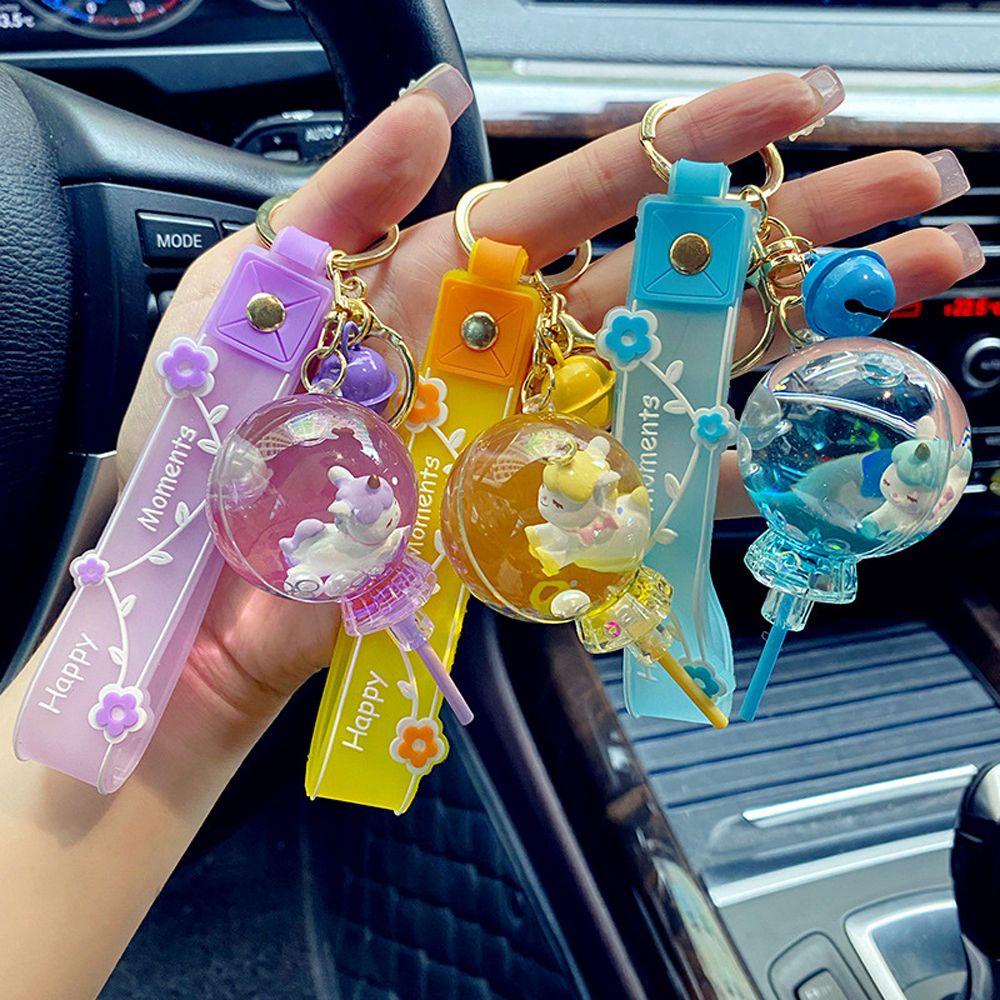 1 Móc Khóa Kim Tuyến Nước Bằng Acrylic Dễ Thương