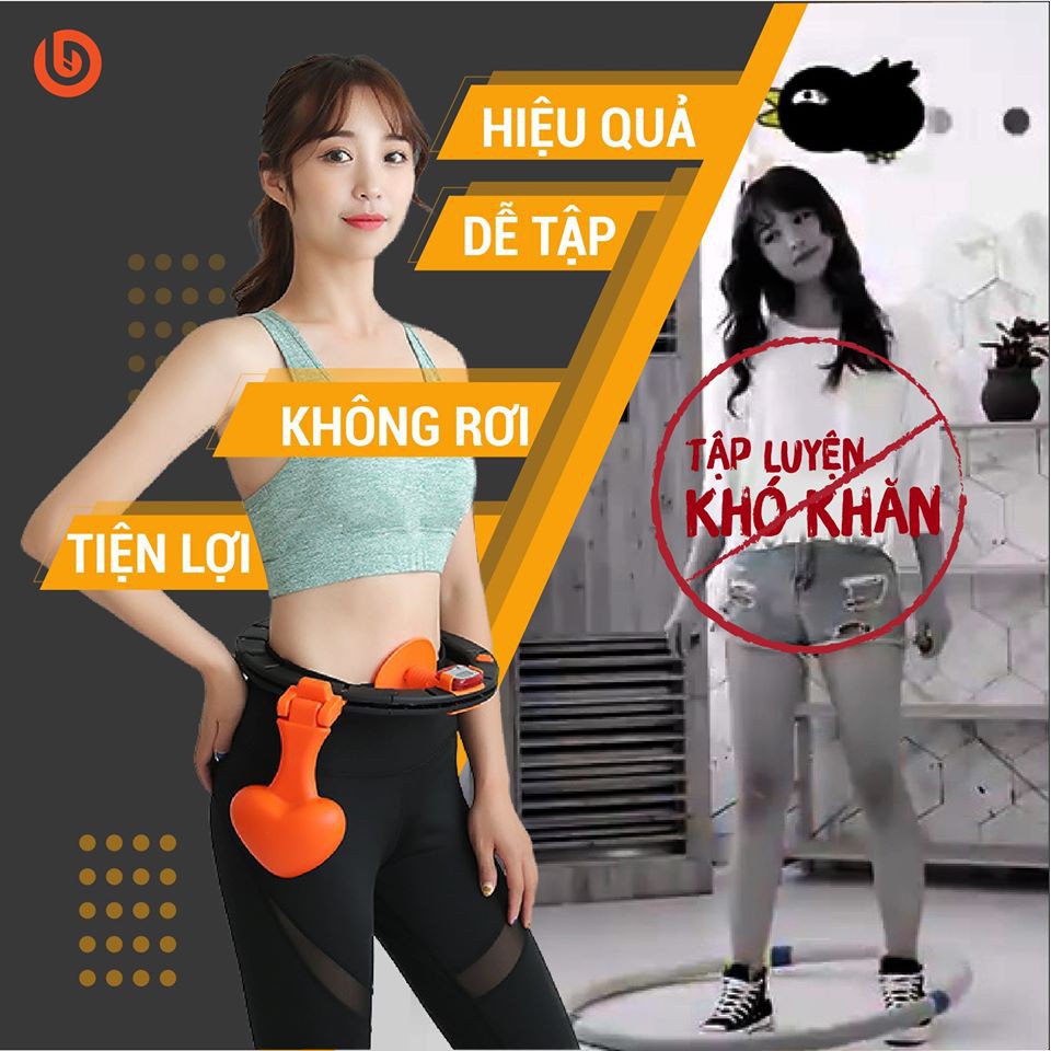 Vòng lắc eo thông minh giảm mỡ bụng có đồng hồ đếm