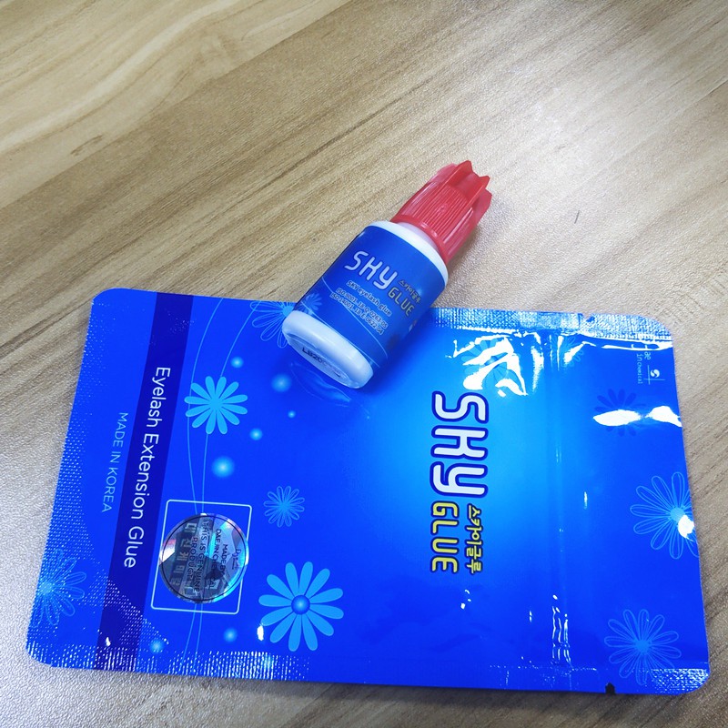 Korean Original Packaging 5ml Sky Glue Quick-drying Eyelash Glue for Eyelash Extensions MSDS Adhesive Imported From Korea Authentic Sky Glue