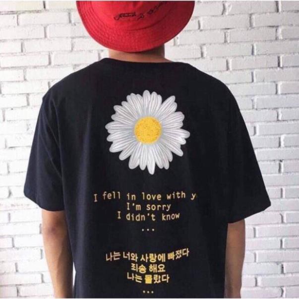 Áo thun tay lỡ unisex form rộng phông Hoa Cúc Nhỏ nam nữ cuons hút KMG