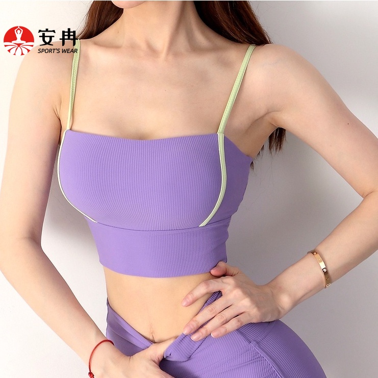 Áo bra thể thao ANRAN dây chéo lưng thời trang năng động