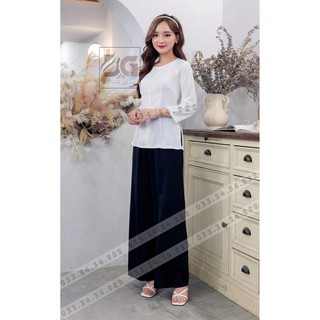 Quần Bà Ba, Quần mặc kèm áo dài Dáng Xuông Ống Rộng Chất lụa tơ Xuất Khẩu mềm mịn, dày dặn -  Hàng Loại 1