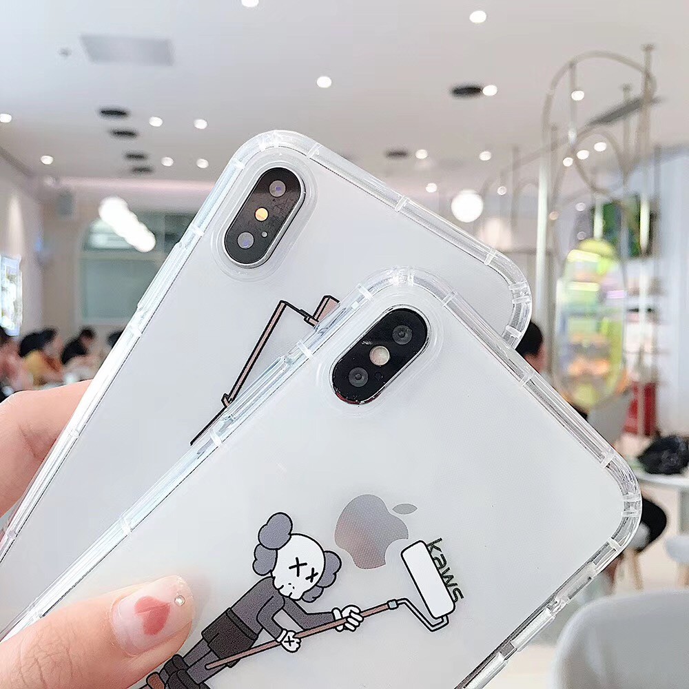 Ốp điện thoại nhựa mềm trong suốt chống sốc in hình KAWS cho Iphone 11 11Pro Max X XR XSmax 6 6s 7 8Plus | BigBuy360 - bigbuy360.vn