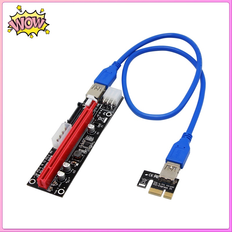 Card Mở Rộng Usb 3.0 Pci-E 1x Sang 16x Cho Lin / Xp / Windows 7 / 8 / 10