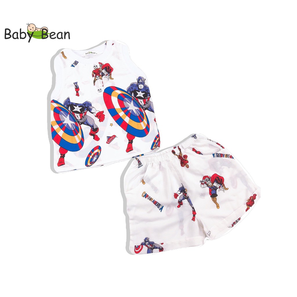 Đồ Bộ Tol Lanh Sát Nách hình Hoạt Hình Bé Trai BabyBean