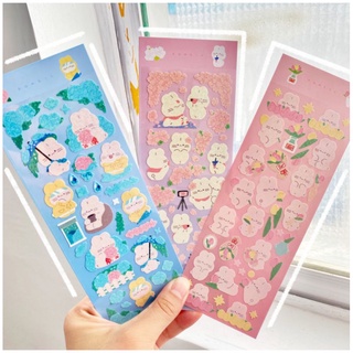 Sticker thỏ xinh xắn MYGEM chống thấm nước trang trí sổ🐰🐰🐰