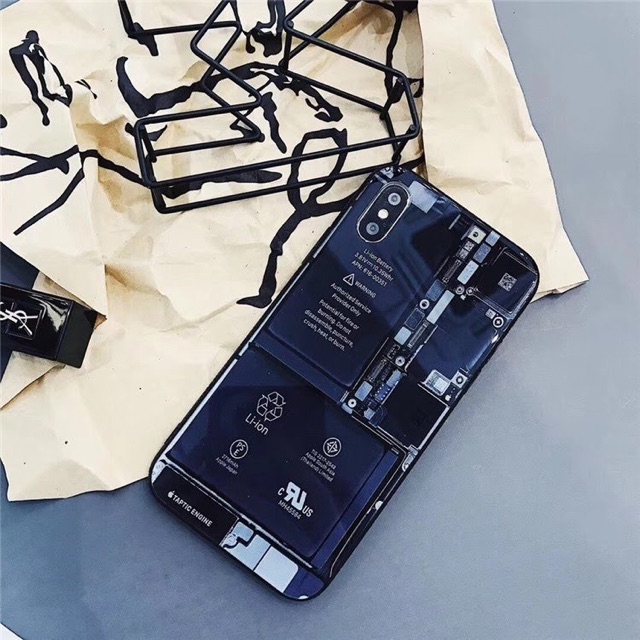 Ốp gương hình linh kiện cho iphone X xs 6 6s plus