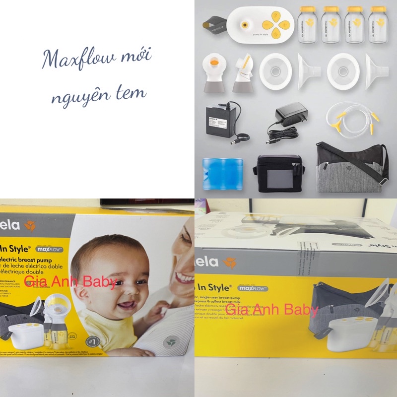 [Mã MKBC13 giảm 80k đơn 1 triệu] Máy hút sữa medela pump in style maxflow nguyên tem nguyên hộp