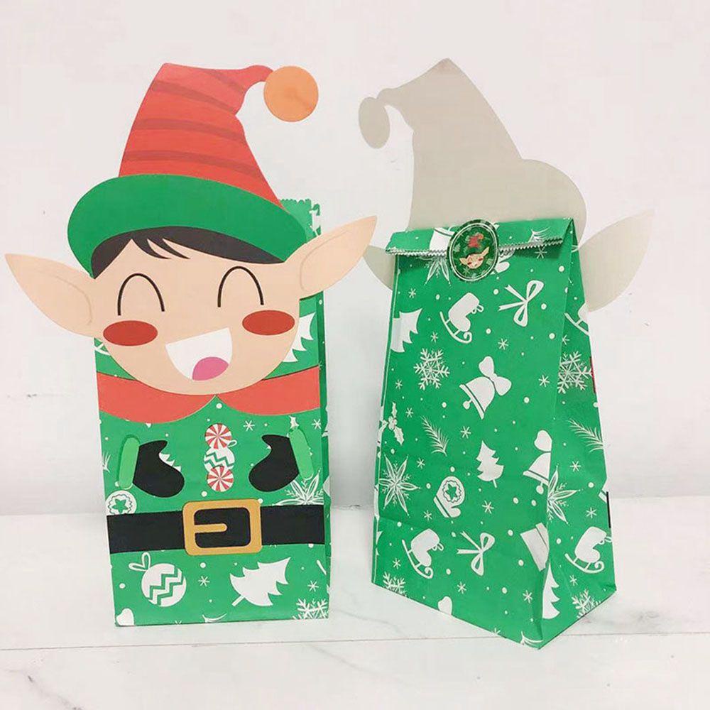 Túi Đựng Thức Ăn Hình Ông Già Noel Trang Trí Giáng Sinh