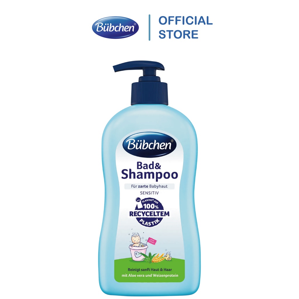 Combo 2 sản phẩm sữa tắm gội cho trẻ sơ sinh Bubchen Bad & Shampoo 400ml