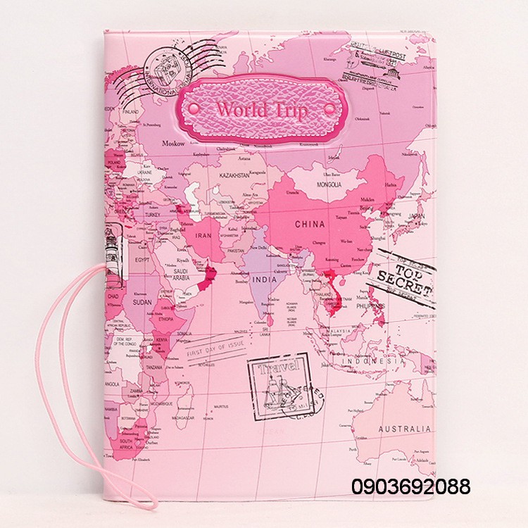 [HCM] Passport cover bọc hộ chiếu World Trip 3D PP16