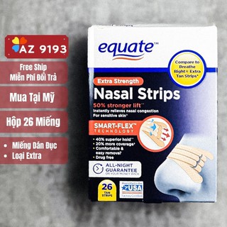 Miếng dán mũi equate nasal strips - giảm ngáy khi ngủ, giúp hô hấp tốt - ảnh sản phẩm 4