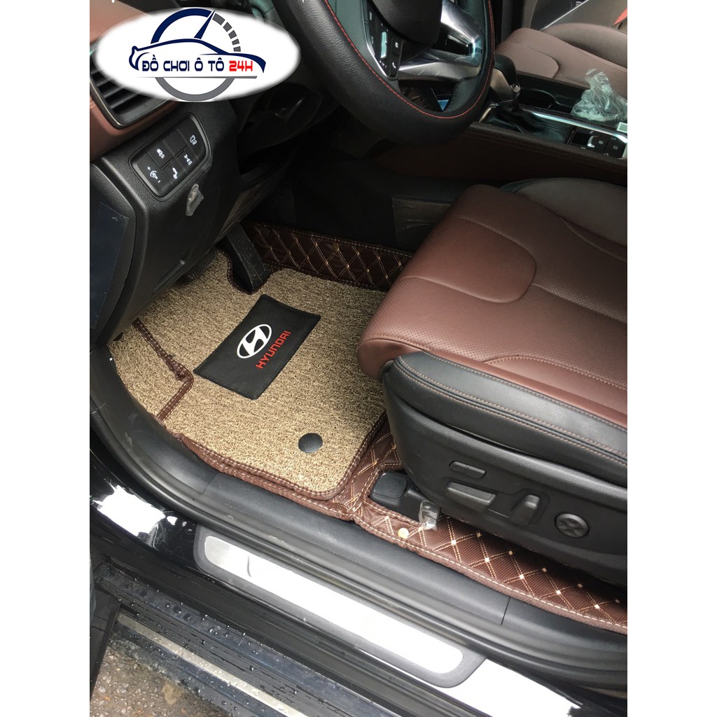 Thảm lót sàn ô tô 5D 6D Hyundai Santafe 2019-2022, 2014-2018 bảo vệ sàn xe, không mùi, không thấm nước