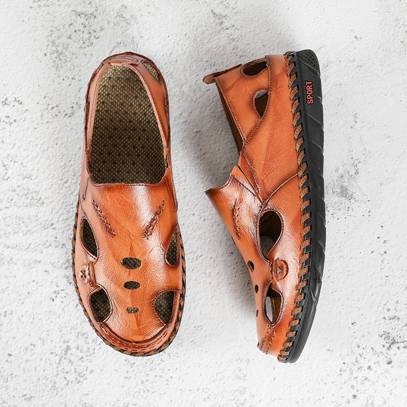 Summer Good material Men Shoes sandal Breathable hand Makes stitching durable