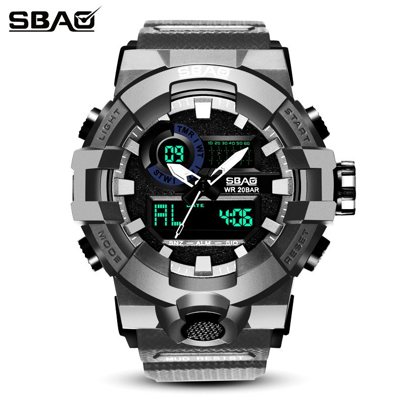 (QUÁ CHẤT) Đồng Hồ Nam SBAO JAPAN SB8018 Sports - 2 Máy Kim Và Điện Tử Mạnh Mẽ Dây Silicone Bền Chắc | BigBuy360 - bigbuy360.vn