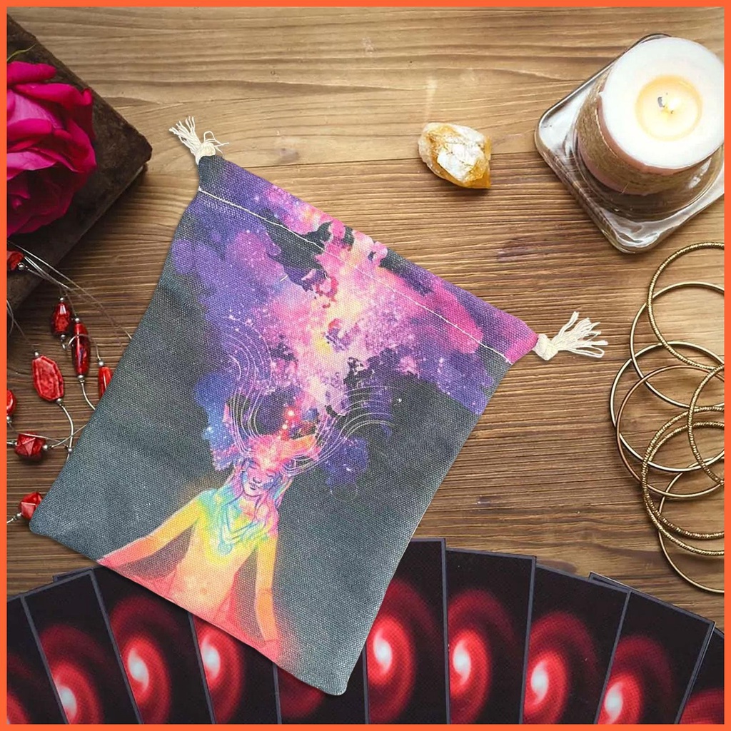 Túi Dây Rút Vải Canvas Đựng Bài Tarot Thẻ Bài Tarot Tiện Dụng