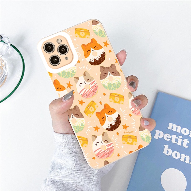 Ốp lưng iphone 8plus/7plus/6plus chống sốc viền vuông mèo con dễ thương ốp iphone 13/11/12/Pro/Promax/x/xs/xsmax