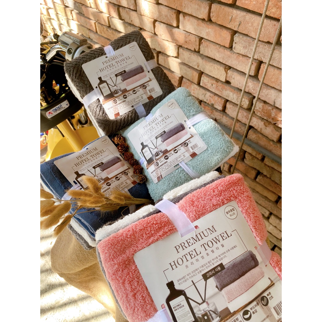 SET KHĂN 4 CÁI CHUẨN HÀN SIÊU THẤM HÚT