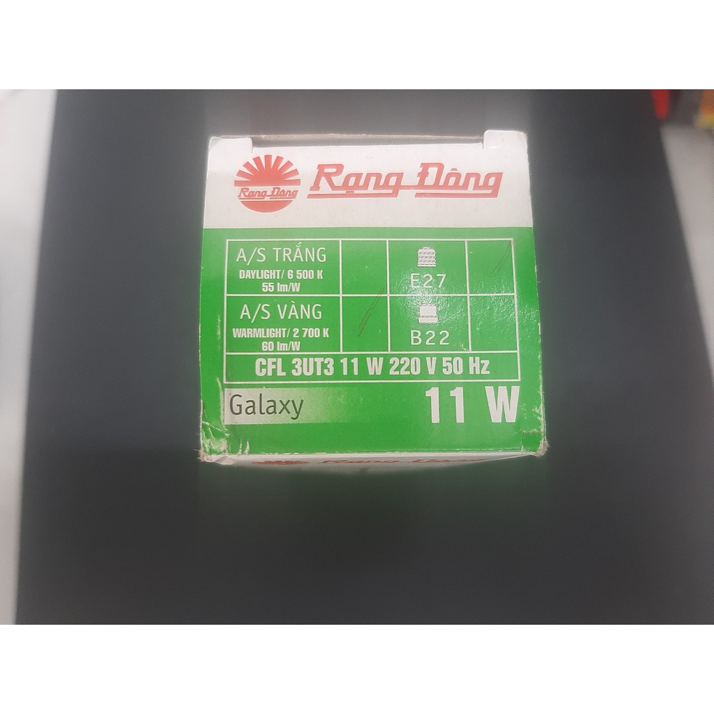 Bóng đèn Compact 3U 11W Rạng đông - hàng chính hãng, có sẵn - ánh sáng trắng