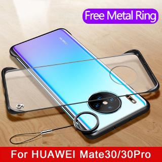 Huawei Mate 30 Pro Case Frameless Transparent Ring Shockproof Cover