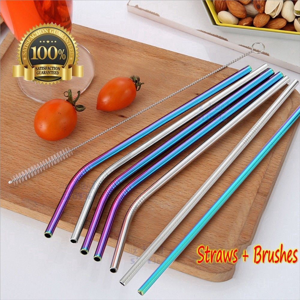 Ống hút bằng thép không gỉ kèm cọ rửa tiện dụng