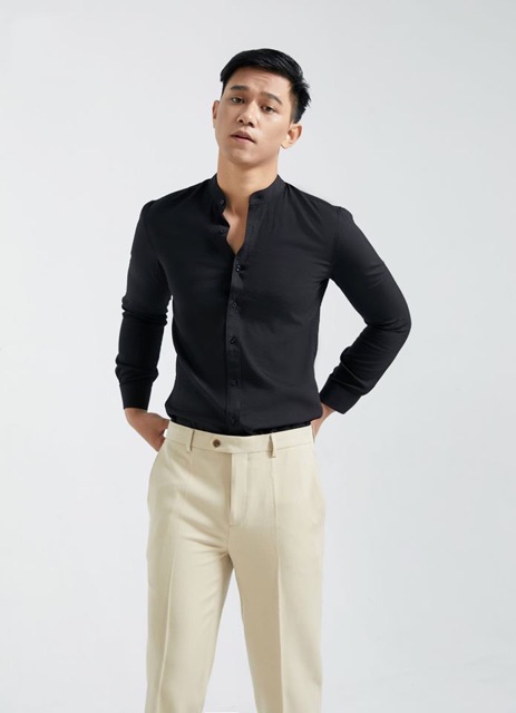 SƠMI TRẮNG CỔ TÀU lụa thái không nhăn không xù.chuẩn soái ca cho các nam thần.bao đẹp | BigBuy360 - bigbuy360.vn