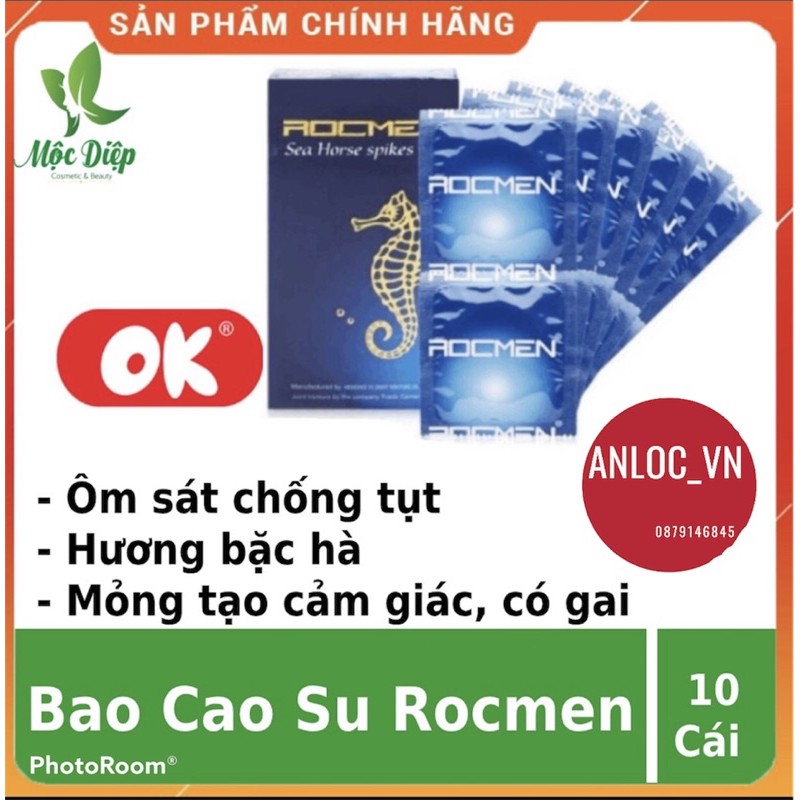 FREESHIP 50k Bao cao su ❤️CHÍNH HÃNG💯 Rocmen ❤️ bao cao su có gai hương bạc hà an toàn hiệu quả HOT