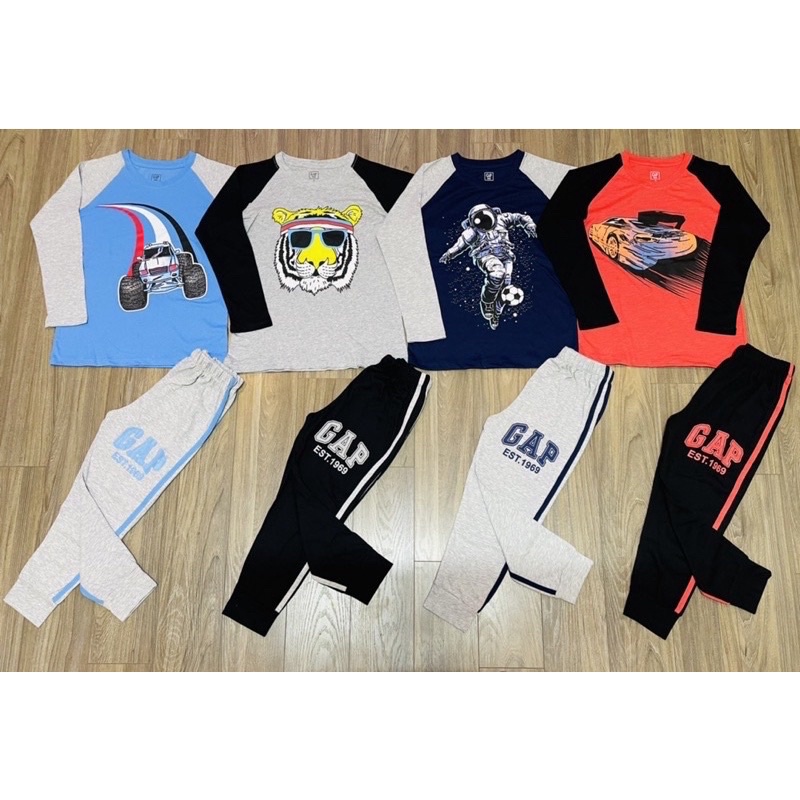 Bộ dài tay bé trai Palace chất cotton 100% size đại 23-58kg mặc thu đông