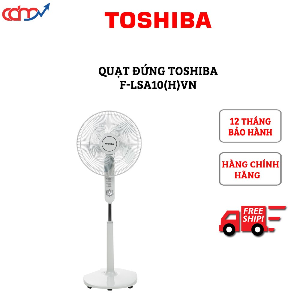 Quạt đứng Toshiba F-LSA10(W/H/K)VN không khiển - Hàng chính hãng - Công nghệ Nhật Bản, hoạt động êm ái