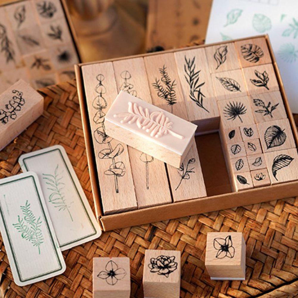 Con Dấu Bằng Gỗ Cao Su Dùng Trang Trí Sổ Tay / Nhật Ký DIY