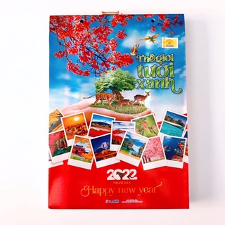 LỊCH BLOC ĐẠI ĐẶC BIỆT 2022 AN HẢO, KÍCH THƯỚC 17*24CM, CHỦ ĐỀ THẾ GIỚI TƯƠI XANH
