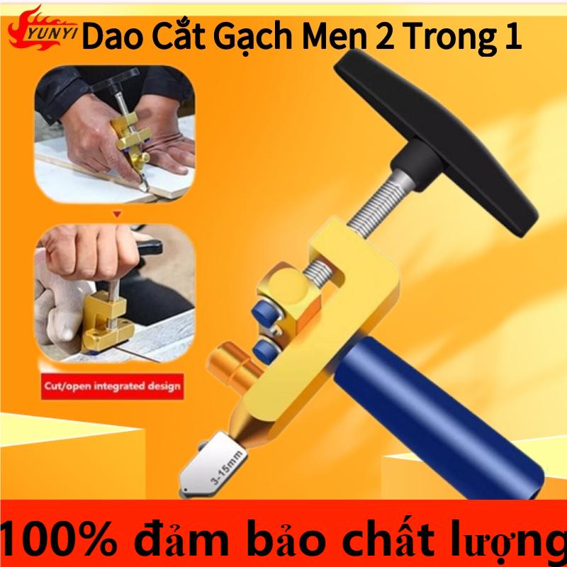 Dao Cắt Gạch Men 2 Trong 1, Cắt Kính Đa Năng Hộp Gồm 1 Máy Và 3 Lưỡ