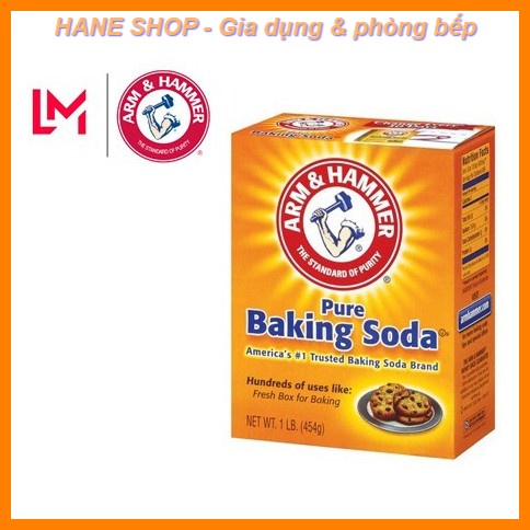 Nguyên Hộp Baking soda 454g - Arm & Hammer - đa công dụng, Nhập khẩu USA chính hãng