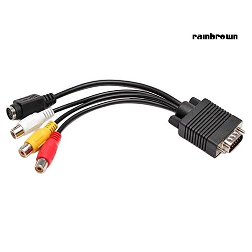 Cáp Chuyển Đổi Rxl / Vga Sang S-Video 3 Rca Cho Pc Laptop