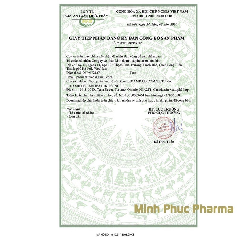 Men vi sinh 10 chủng BioAmicus Complete-Nhập khẩu chính ngạch Canana