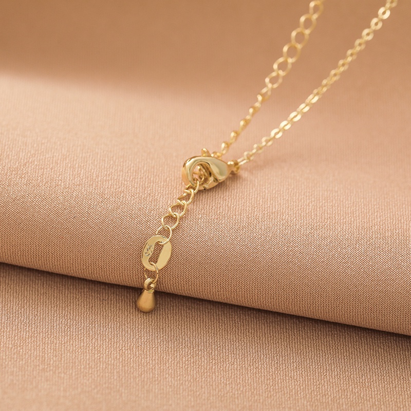 Dây chuyền JIUDUOLAN bằng thép titan đính đá ngọc trai tinh tế thời trang cho nữ