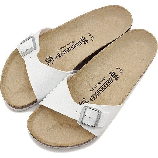 Dép Quai Ngang Nữ Birkenstock Madrid Bck040733 Màu Trắng