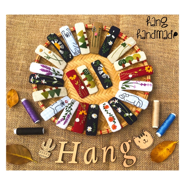Kẹp tóc thêu tay
